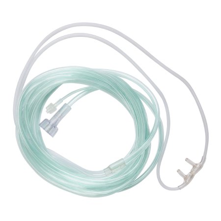 ETCO2 Nasal Sampling Cannula with O2 Delivery With Oxygen Delivery McKesson Adult Curved Prong / NonFlared Tip