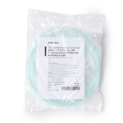 ETCO2 Nasal Sampling Cannula with O2 Delivery With Oxygen Delivery McKesson Adult Curved Prong / NonFlared Tip