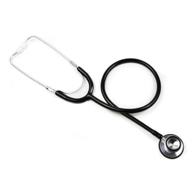 Classic Stethoscope BASIC Black 1-Tube 22 Inch Tube Double-Sided Chestpiece