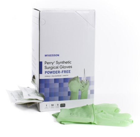 Surgical Glove McKesson Perry® Performance Plus Size 8.5 Sterile Polyisoprene Standard Cuff Length Smooth Green Chemo Tested