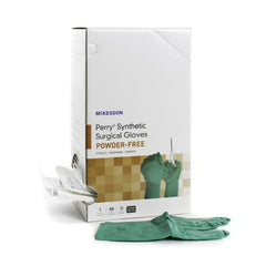 Surgical Glove McKesson Perry® Performance Plus Size 5.5 Sterile Polychloroprene Standard Cuff Length Smooth Dark Green Chemo Tested