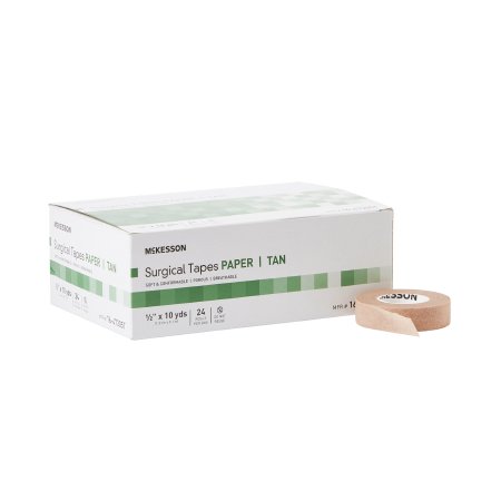 Medical Tape McKesson Air Permeable Paper 1/2 Inch X 10 Yard Tan NonSterile