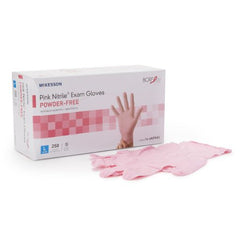 Exam Glove McKesson Pink Nitrile® Large NonSterile Nitrile Standard Cuff Length Textured Fingertips Pink Not Rated
