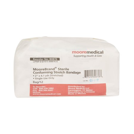 Conforming Bandage McKesson Cotton / Polyester 2 Inch X 4-1/10 Yard Roll Shape Sterile