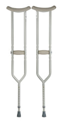 Underarm Crutches McKesson Steel Frame Adult 500 lbs. Weight Capacity Push Button / Wing Nut Adjustment