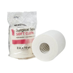 Medical Tape McKesson Perforated Soft Cloth 3 Inch X 10 Yard White NonSterile