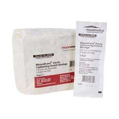 Conforming Bandage McKesson Cotton / Polyester 4 Inch X 4-1/10 Yard Roll Shape Sterile