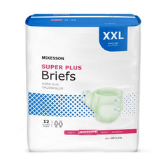 Unisex Adult Incontinence Brief McKesson Super Plus 2X-Large Disposable Moderate Absorbency