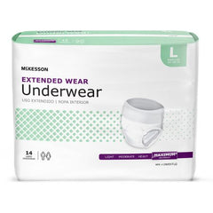 Unisex Adult Absorbent Underwear McKesson Pull On with Tear Away Seams Large Disposable Heavy Absorbency