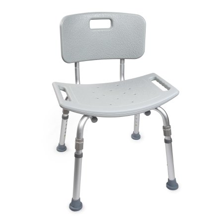 Bath Bench McKesson Without Arms Aluminum Frame Removable Backrest 19-1/4 Inch Seat Width