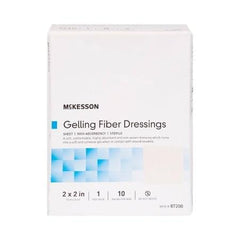 Absorbent Gelling Fiber Dressing McKesson Carboxymethyl Cellulose (CMC) 2 X 2 Inch
