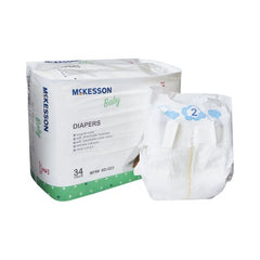 Unisex Baby Diaper McKesson Size 2 Disposable Moderate Absorbency