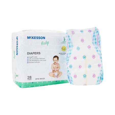 Unisex Baby Diaper McKesson Size 3 Disposable Moderate Absorbency