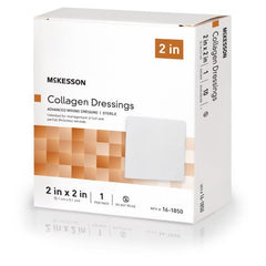 Collagen Dressing McKesson Without Border Collagen / Sodium Alginate / Carboxyl Methylcellulose (CMC) / Ethylenediamine-tetraacetic Acid (EDTA) 2 X 2 Inch 10 Count