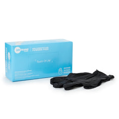 Exam Glove Touch of Life™ X-Large NonSterile Nitrile Textured Fingertips Black Chemo Tested
