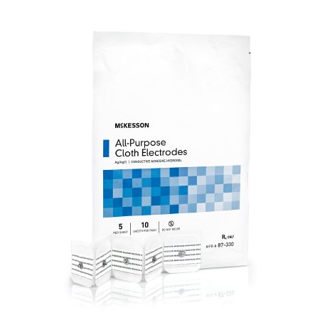 ECG Snap Electrode McKesson Monitoring Non-Radiolucent Cloth Backing 50 per Pack
