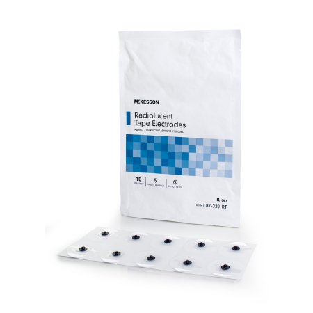 ECG Snap Electrode McKesson Monitoring Radiolucent Tape Backing 5 per Pack