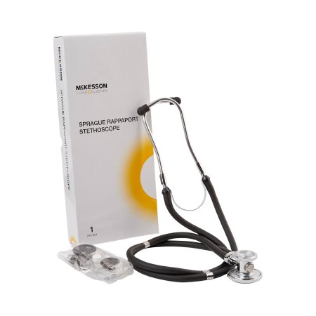 Sprague Stethoscope McKesson LUMEON Black 2-Tube 22 Inch Tube Double-Sided Chestpiece