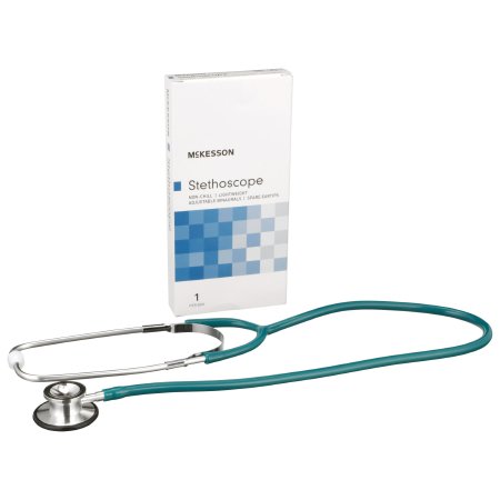 Classic Stethoscope McKesson Teal Blue 1-Tube 22 Inch Tube Double-Sided Chestpiece
