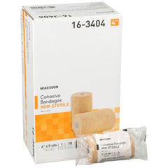Cohesive Bandage McKesson 4 Inch X 5 Yard Standard Compression Self-adherent Closure Tan NonSterile