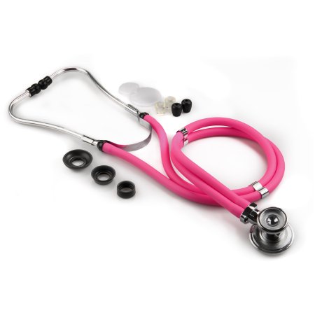 Sprague Stethoscope McKesson LUMEON Pink 2-Tube 22 Inch Tube Double-Sided Chestpiece