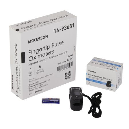 Fingertip Pulse Oximeter McKesson Battery Operated Without Alarm