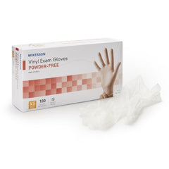 Exam Glove McKesson X-Small NonSterile Vinyl Standard Cuff Length Smooth Clear Not Rated