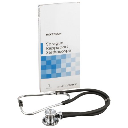 Sprague Stethoscope McKesson Black 2-Tube 16 Inch Tube Double-Sided Chestpiece