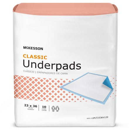 Disposable Underpad McKesson Classic 23 X 36 Inch Fluff / Polymer Light Absorbency