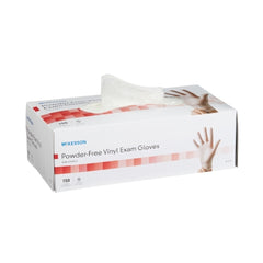 Exam Glove McKesson X-Small NonSterile Vinyl Standard Cuff Length Smooth Clear Not Rated