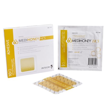 Wound Dressing MEDIHONEY® HCS 4-1/2 X 4-1/2 Inch Square