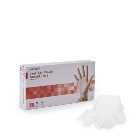 Exam Glove McKesson Confiderm® Small NonSterile Vinyl Standard Cuff Length Smooth Clear Not Rated