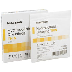 Hydrocolloid Dressing McKesson 4 X 4 Inch Square Sterile