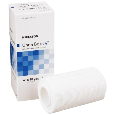Unna Boot McKesson 4 Inch X 10 Yard Cotton Zinc Oxide NonSterile