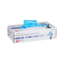 Exam Glove McKesson Confiderm® 3.8 Small NonSterile Nitrile Standard Cuff Length Textured Fingertips Blue Not Rated