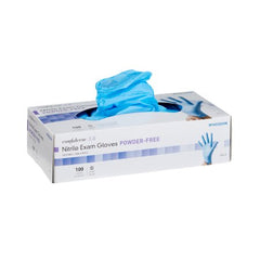 Exam Glove McKesson Confiderm® 3.8 Large NonSterile Nitrile Standard Cuff Length Textured Fingertips Blue Not Rated