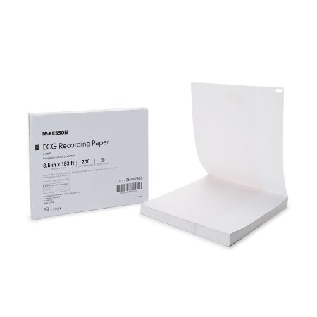 Diagnostic Recording Paper McKesson Thermal Paper 8-1/2 Inch X 183 Foot Z-Fold Red Grid