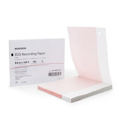 Diagnostic Recording Paper McKesson Thermal Paper 8-1/2 Inch X 138 Foot Z-Fold Red Grid