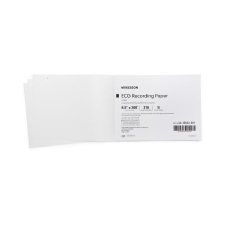 Diagnostic Recording Paper McKesson Thermal Paper 8-1/2 Inch X 200 Foot Z-Fold Red Grid
