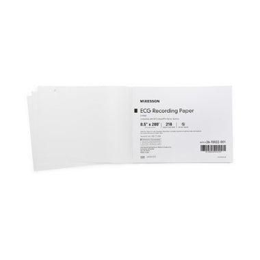Diagnostic Recording Paper McKesson Thermal Paper 8-1/2 Inch X 200 Foot Z-Fold Red Grid
