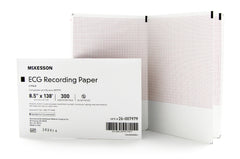 Diagnostic Recording Paper McKesson Thermal Paper 8-1/2 Inch X 138 Foot Z-Fold Red Grid