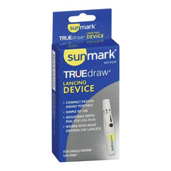 Lancing Device sunmark® Truedraw Lancet Needle Multiple Depth Settings Push Button Activation