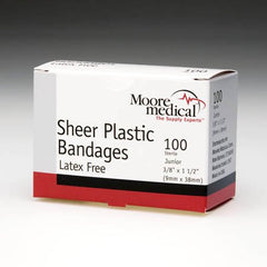 Adhesive Strip Moorebrand® 3/4 X 3 Inch Fabric Rectangle Tan Sterile